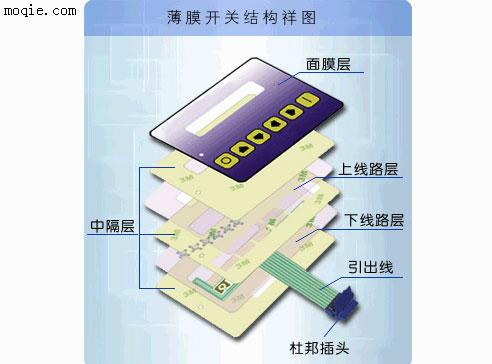 薄膜开关、薄膜面板及各种背光源类电子产品